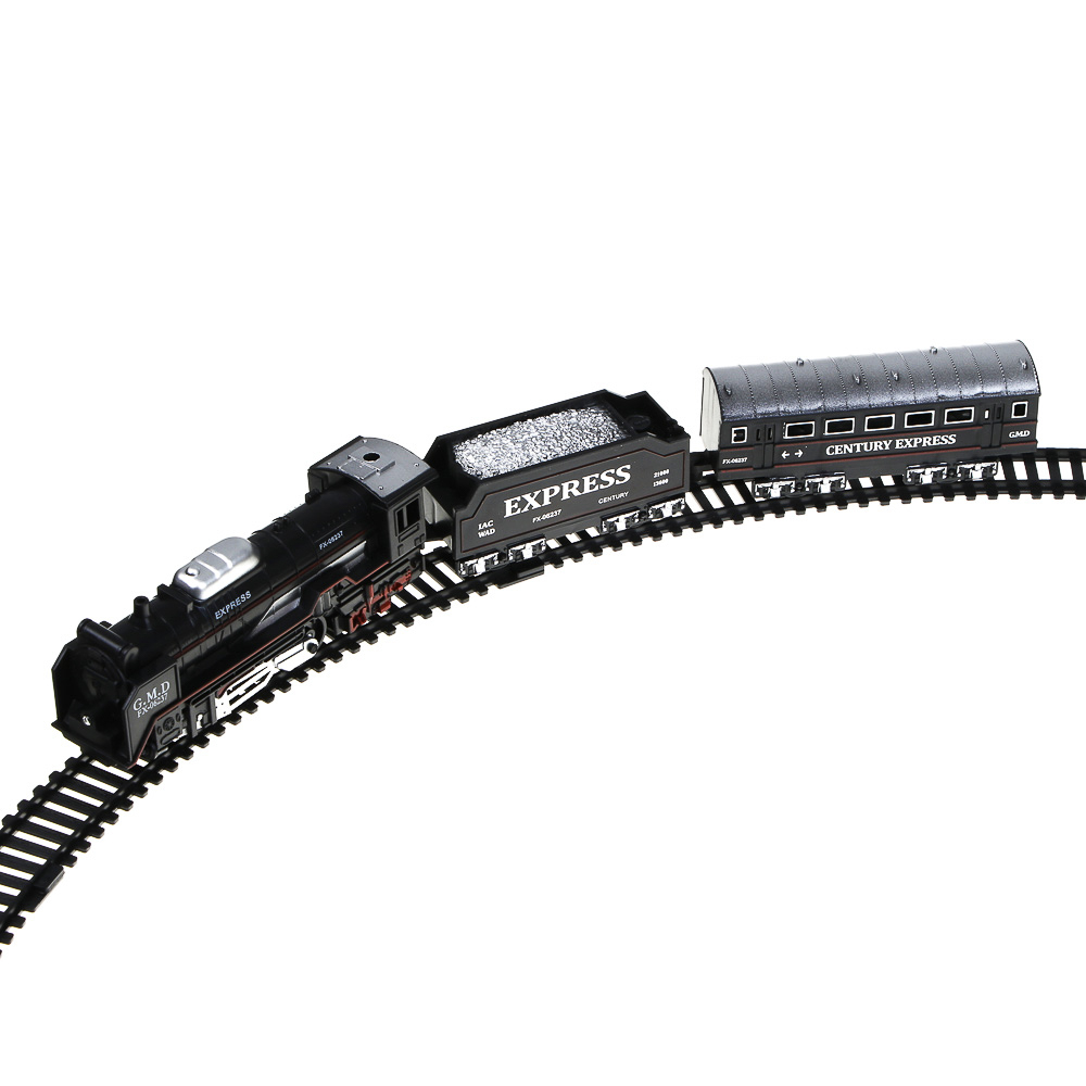 ИГРОЛЕНД Железная дорога "Ретро", движение ,свет , 2АА, PP, HIPS, 35,7х24х4,3см - #11