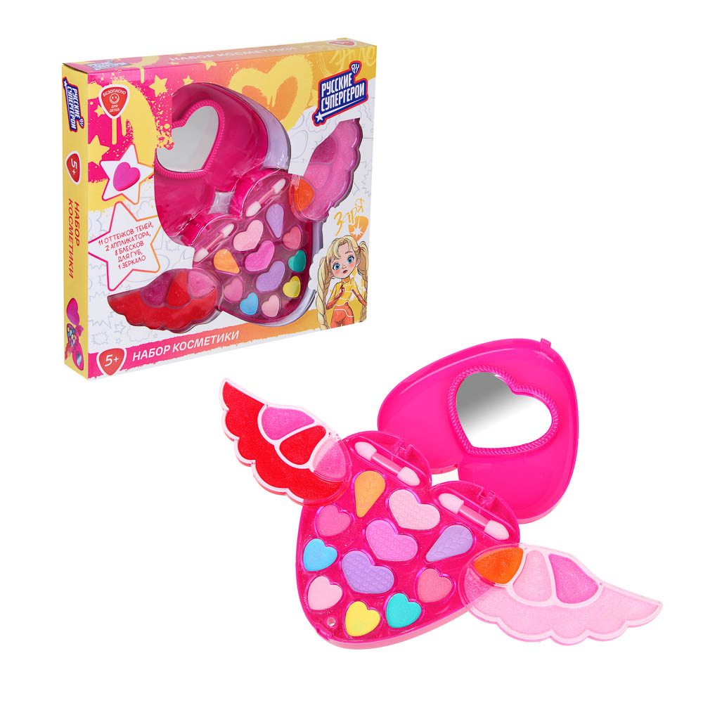 BY Русские Супергерои Набор детской косметики: тени, блески для губ, аппликатор, зеркало - #1