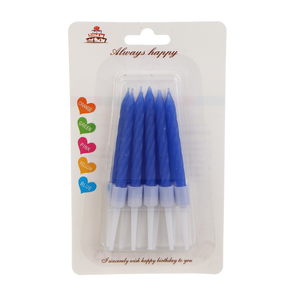Fntastic Набор свечей для торта, 10 шт, 5,7 см х 5 мм, парафин, пластик, микс - #5