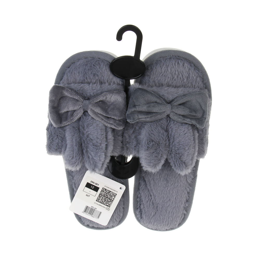 Обувь домашняя с ушками, размер 40-41, цвет серый, #5 - #5