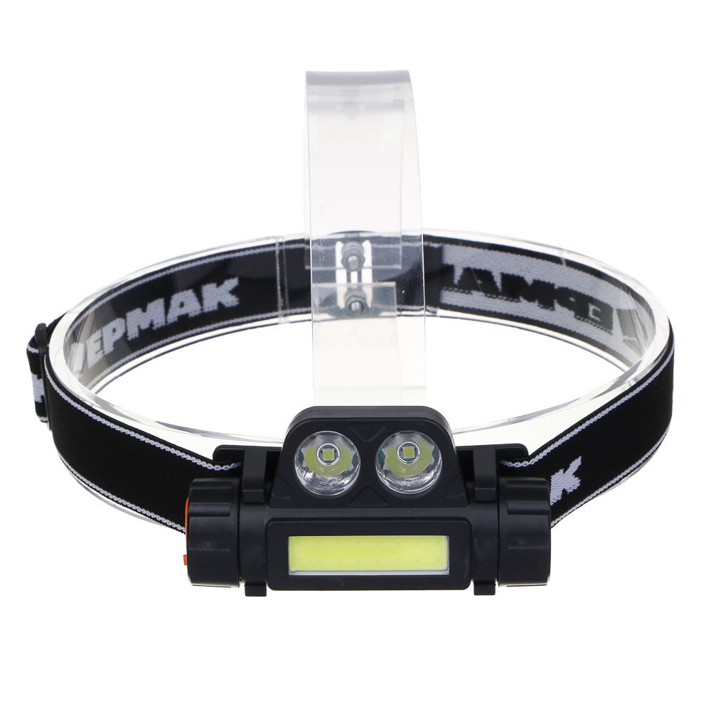 ЕРМАК Фонарь налобный, COB LED, 2 режима, 800мАч, зарядка USB, пластик, 92х35х45 мм - #2