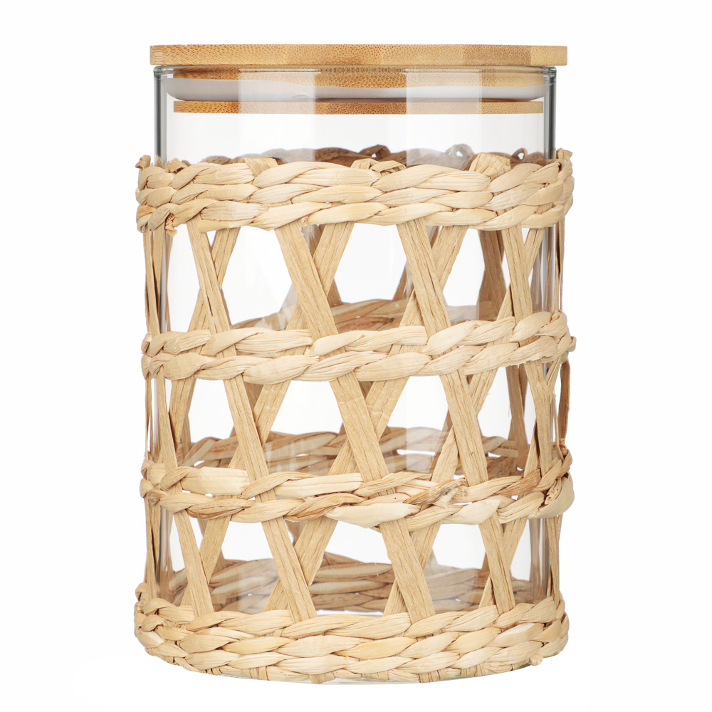 VETTA ЭКО Жгут Банка для хранения 1100мл, 16х11см, стекло, бамбук - #2