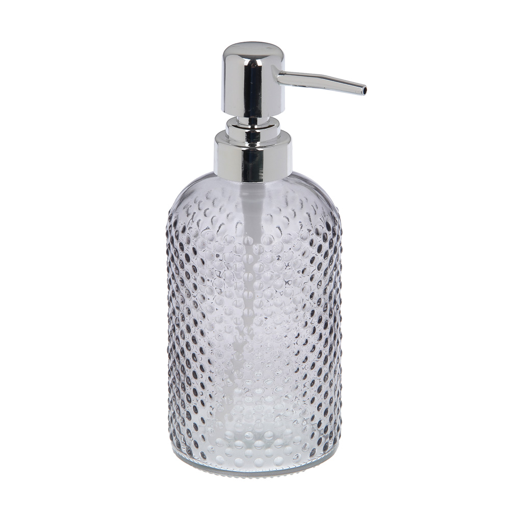 Диспенсер для жидкого мыла тм VETTA Асти, 350мл, стекло + АБС, 7,5x7,5x18,5см - #1