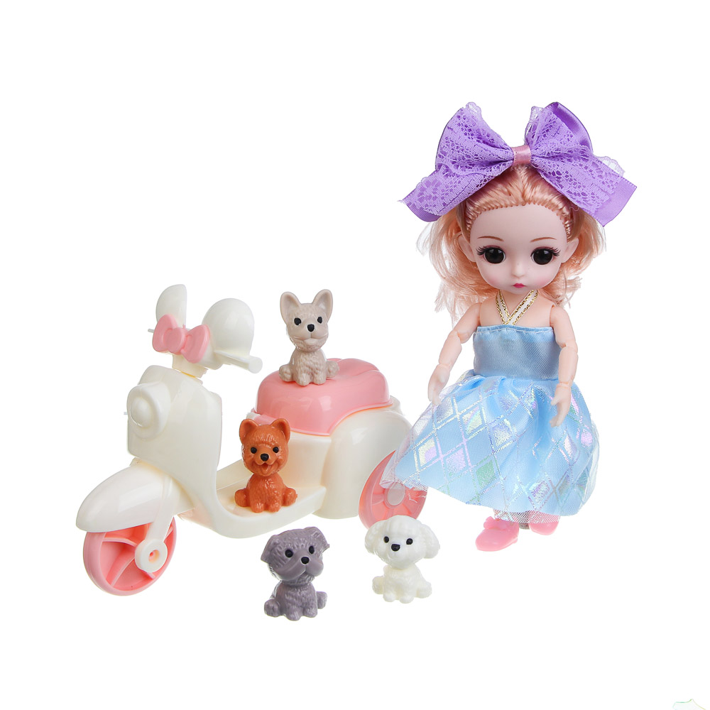 ИГРОЛЕНД Кукла 15 см с акс. и питомцами, PVC, PP, ABS, 45х8х24 см - #3