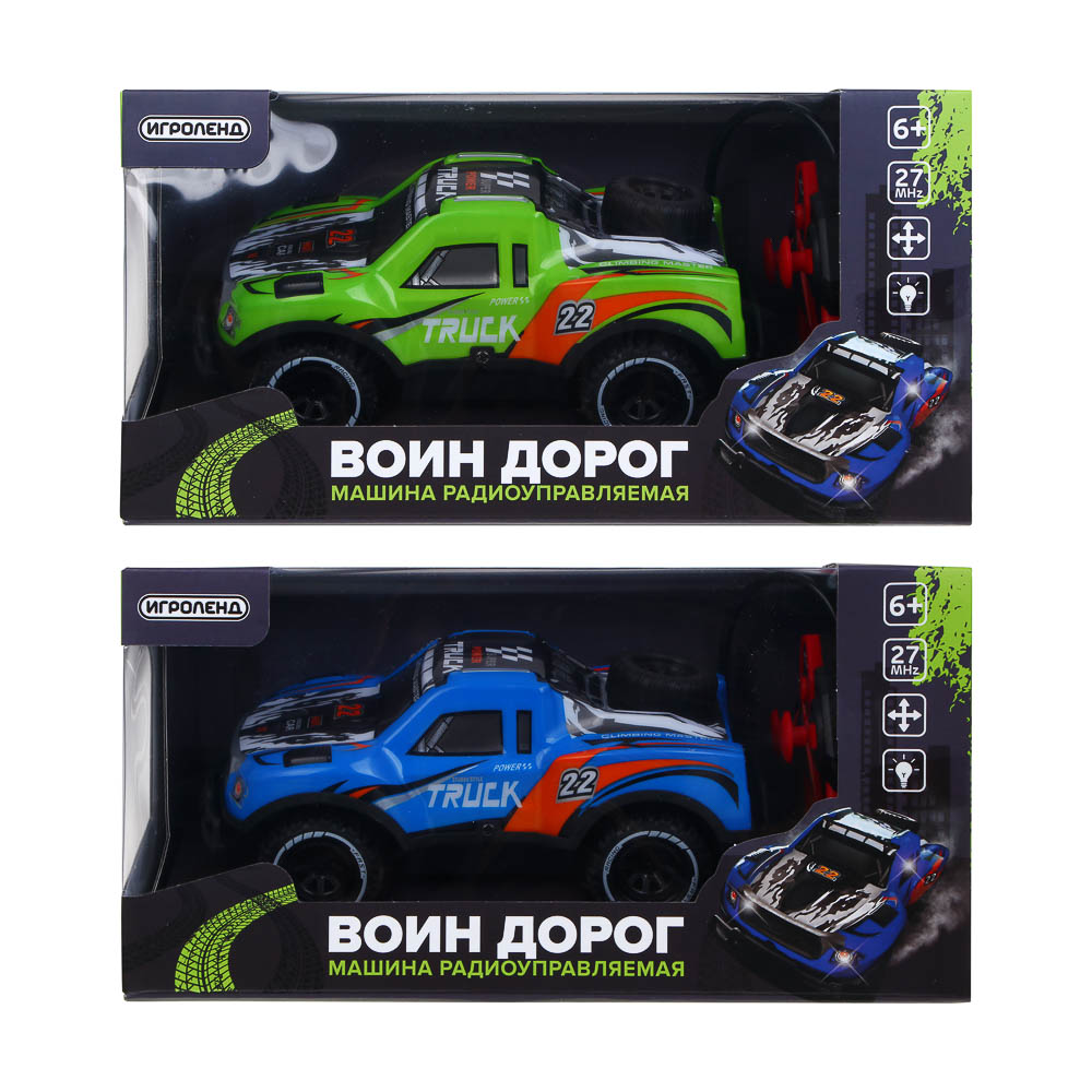 ИГРОЛЕНД Машина на РУ "Воин Дорог", 4-канальн.пульт, свет, 5хАА, PVC, ABS, TRP, 33х17х11см, 2 диз - #3