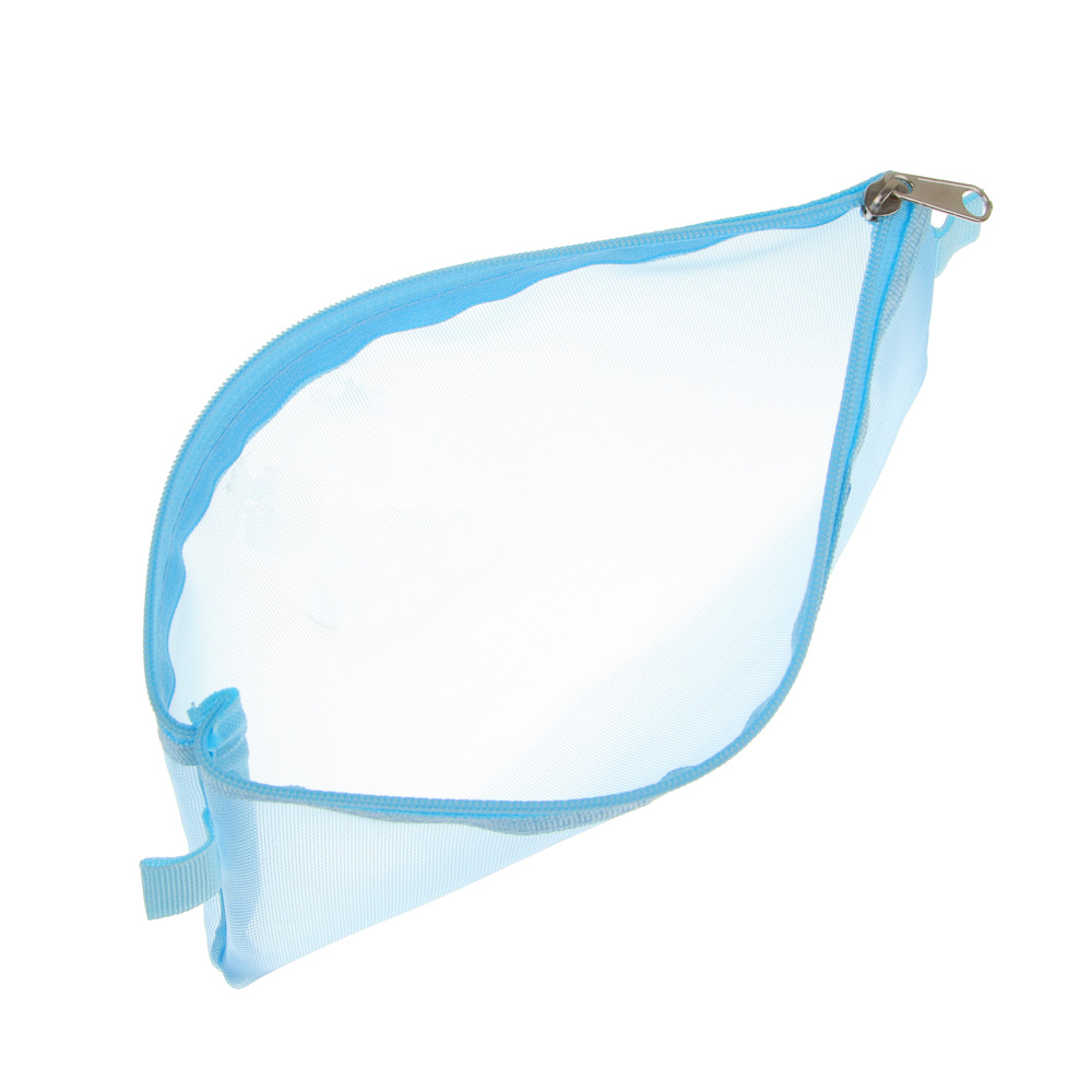 Пенал плоский, 20,5х12см, 1 отделение на молнии, полупрозрачная нейлоновая сетка, 4 цвета, пакет - #4