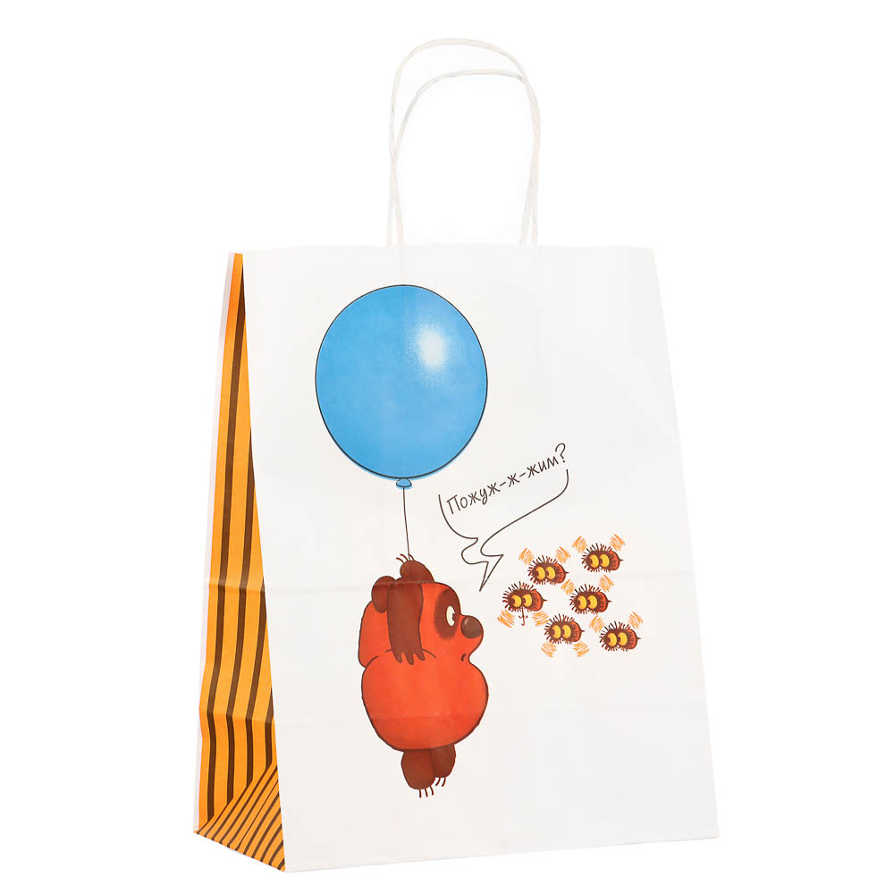 Пакет подарочный с кручеными ручками 24х14х30см, "Винни-Пух. Пожуж-ж-жим", в ассортименте - #2