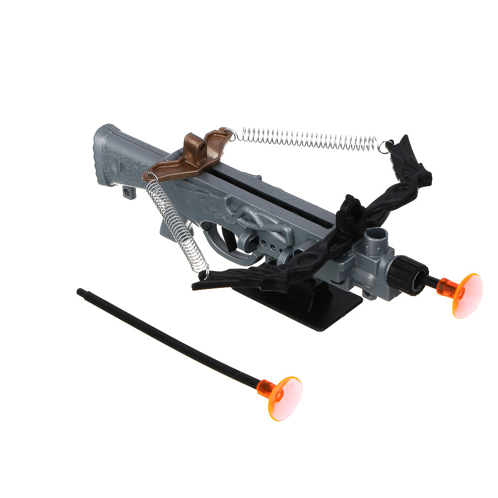 ИГРОЛЕНД Мини-арбалет на пружинах "Точный выстрел", 2 стрелы с присосками, PP, 14х5х18 см, 2 диз - #5