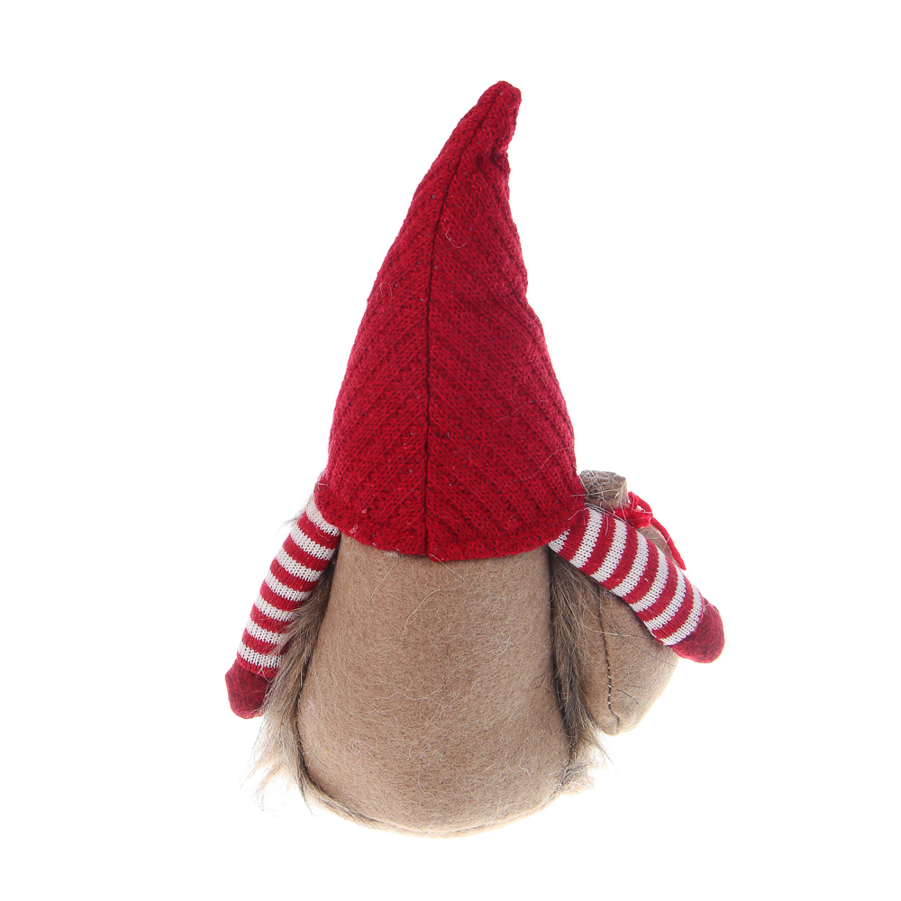 СНОУ БУМ Фигура декоративная "Гном" 26,5 см, полиэстер, красный - #4