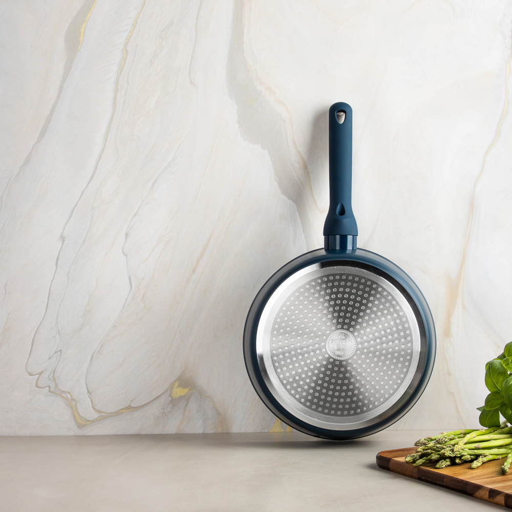 SATOSHI Ривьера Сковорода литая глубокая d24см, антипригарное покрытие мрамор, индукция - #11