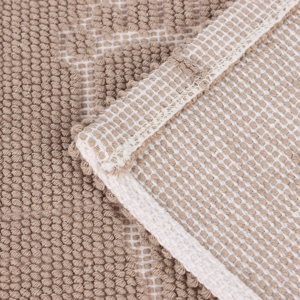 Коврик петельный, хлопок, 60x40см, одинарный, бежевый - #4