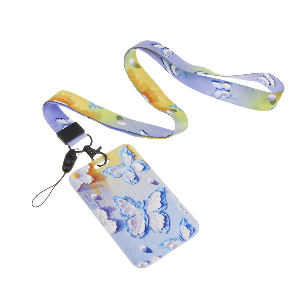 Чехол брелок для пропуска тм ЮL Funny на ленте, пластик, металл, 11х7см, 4 дизайна - #3