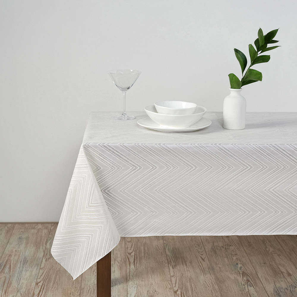 PROVANCE Милк Скатерть ПВХ 137х180см ажурная, листья - #8