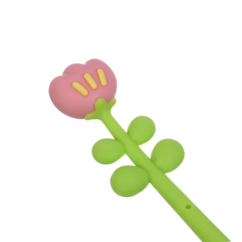 Ручка гелевая силиконовая синяя "Тюльпан", 6 видов, шоу-бокс - #5