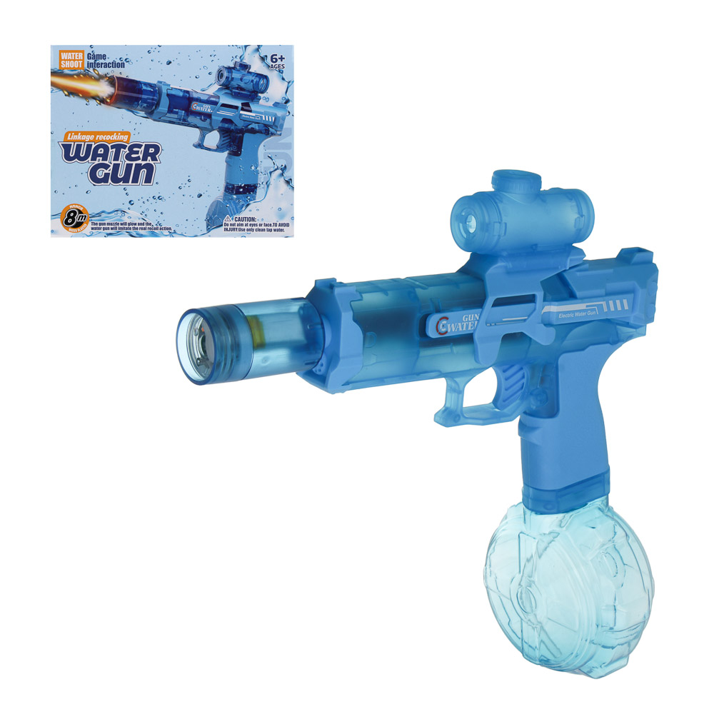 Водный пистолет электрический, 320мл, РР, свет, вибрация, АКБ - #1