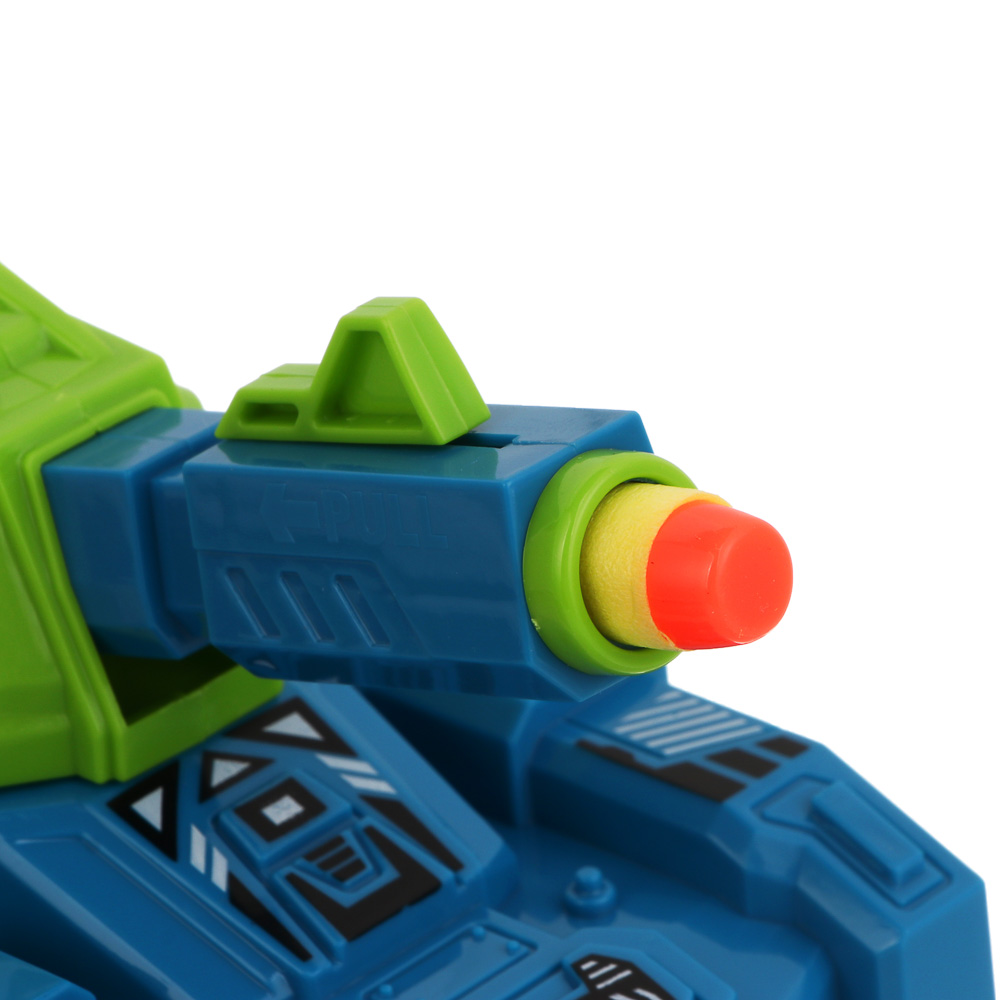 ИГРОЛЕНД Танк инерционный, стреляет мягкими пулями, трещотка, АБС-пластик, ЭВА, 14х8х8 см, 2 дизайна - #5