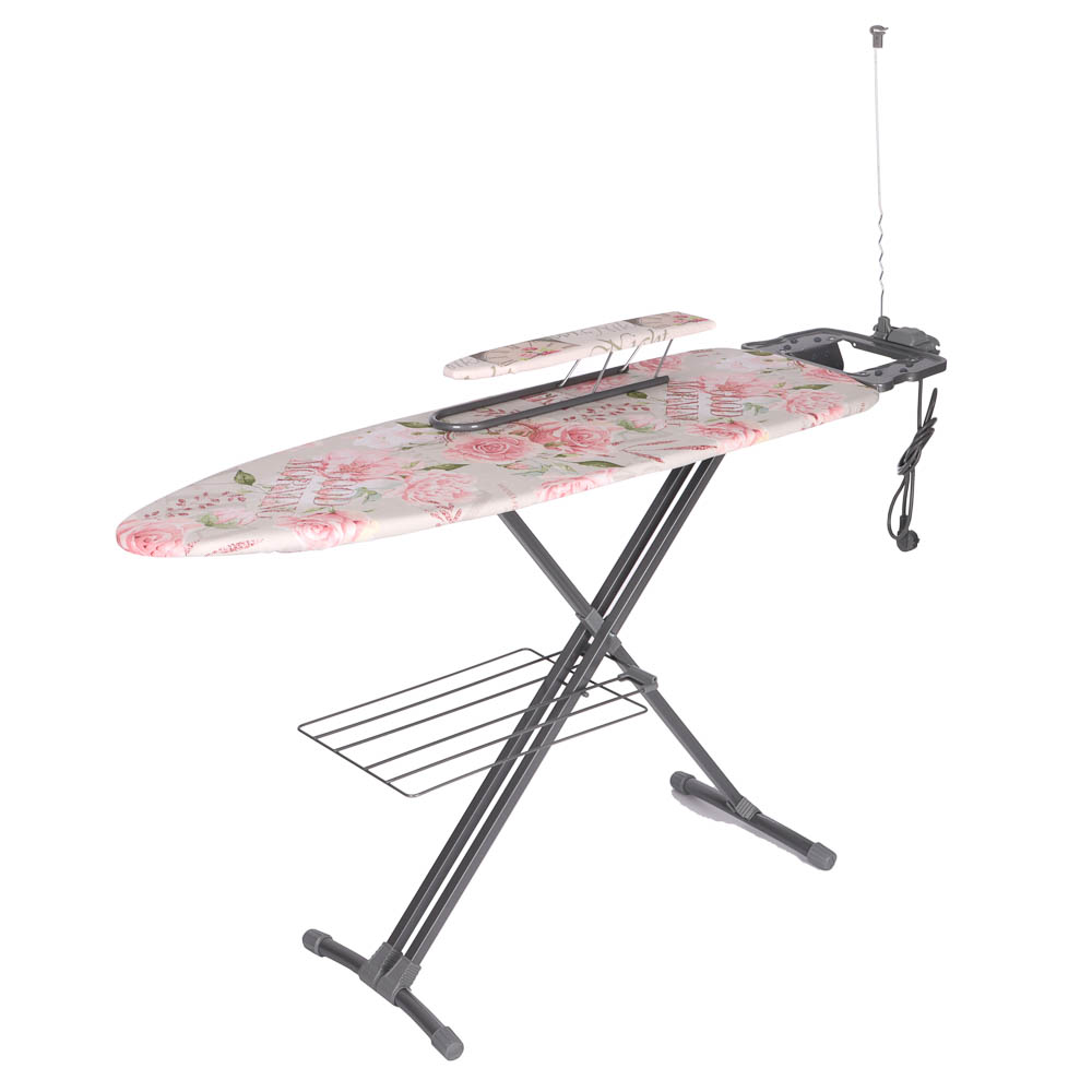 VETTA Доска гладильная 122х40х90см, металл, подставка п/утюг,полка для белья,подрукавник,удл.1,9м Н9 - #2