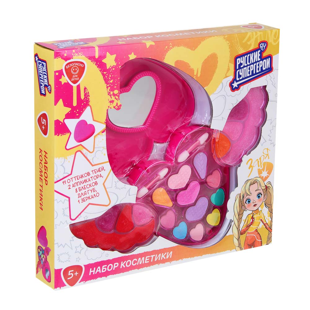 BY Русские Супергерои Набор детской косметики: тени, блески для губ, аппликатор, зеркало - #9