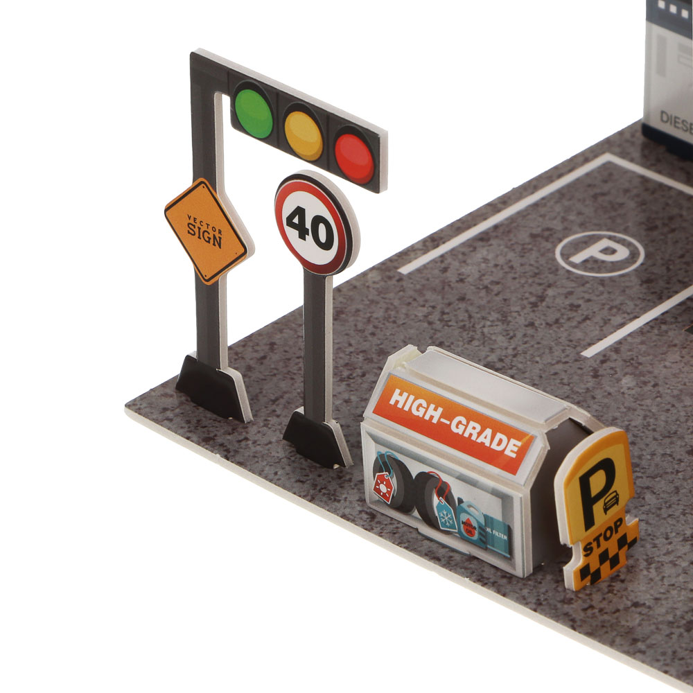 ИГРОЛЕНД Набор игровой "Сервисный центр", 2 машины, PP, металл, 24х21х4 см, 2 дизайна - #11