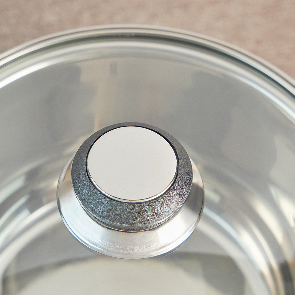 Стрейтон Ковш 16х9,5см, 1,4л, со стекл. крышкой - #9