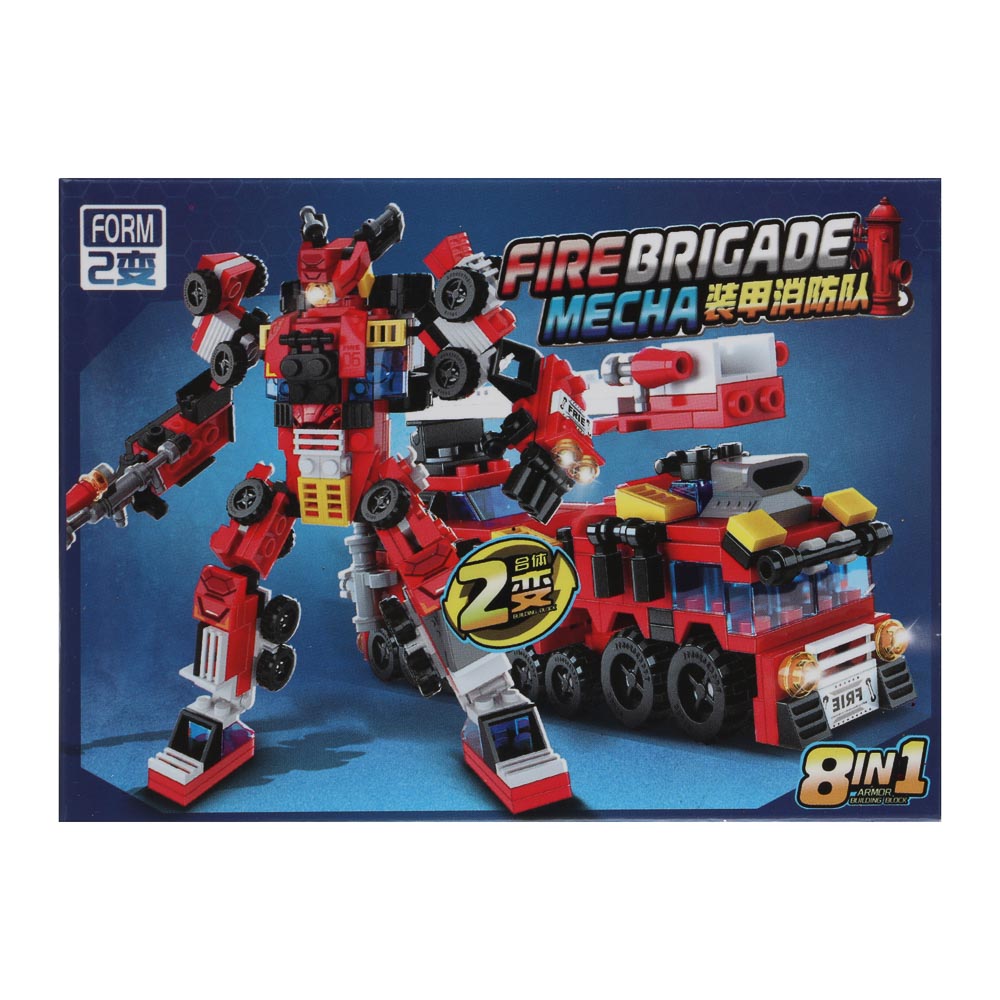 ИГРОЛЕНД Конструктор "Пожарная бригада" 8 в 1, 8х3,5х11 см, ABS, 6 видов - #3