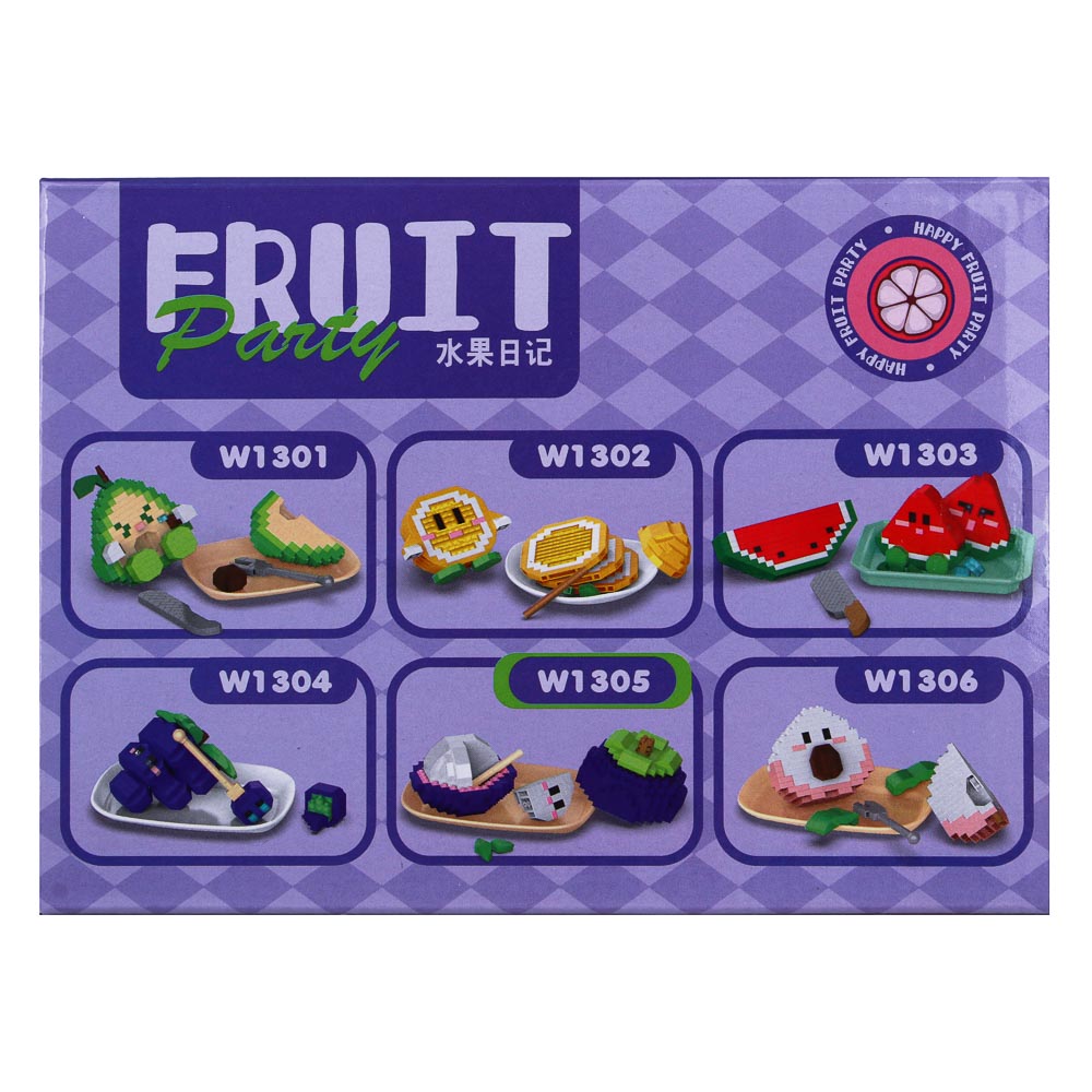 Конструктор мини 3D "Фруктики", ABS, 16х4,5х11,5см, 6 видов - #3
