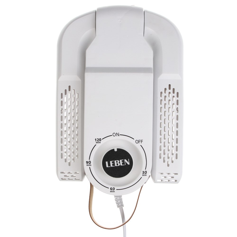 LEBEN Сушилка для обуви, от сети 220В, 150Вт, таймер, обдув, ультрафиолет, белый - #4