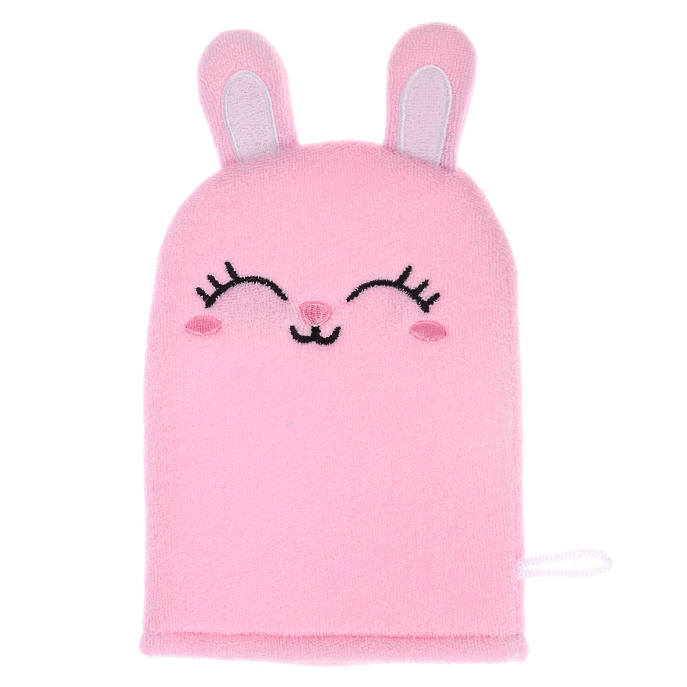 ЮL Мочалка рукавичка для ванны и душа в виде зверюшек, полиэстер, 18х13см, 3 дизайна, МС24-08 - #2