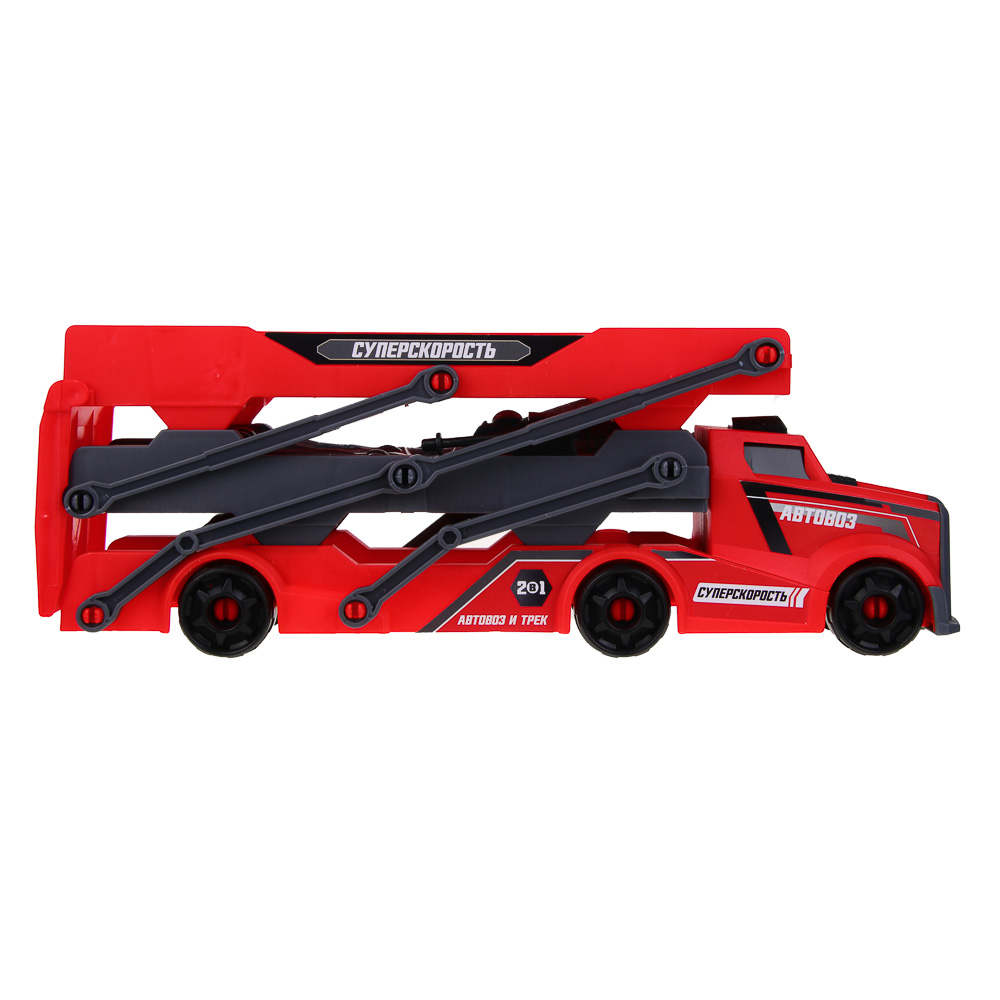ИГРОЛЕНД Автовоз трек с запуском, РР, АБС, 28,5х8х10,5 см, 3 дизайна - #13