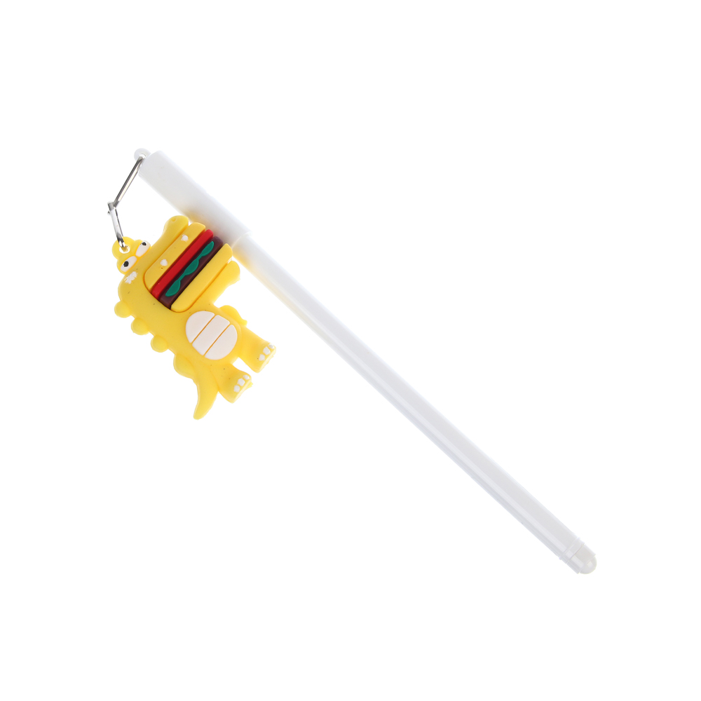 Ручка гелевая черная 0,5мм, с фигуркой "Дино бургер", 4 вида - #2