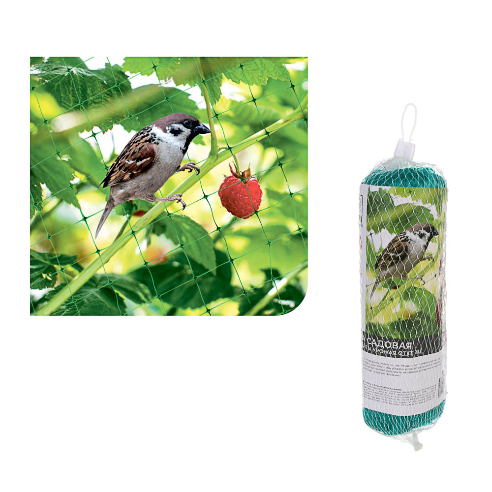 Сетка для защиты урожая от птиц тм INBLOOM, 4х5м, полиэтилен, зеленая - #1