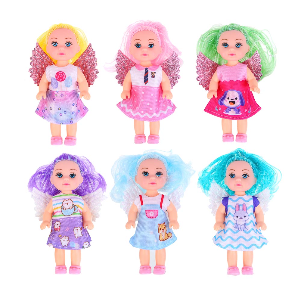 ИГРОЛЕНД Кукла с крылышками и цветн.волосами, 11 см, ABS, PVC, полиэстер, 13,5х4,5х18 см, 6 дизайнов - #2
