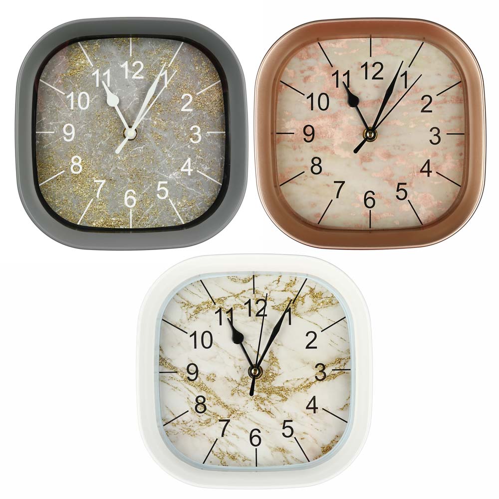 LADECOR CHRONO Часы настенные, 20,3х20,3х5,2см, пластик, 3 цвета - #1