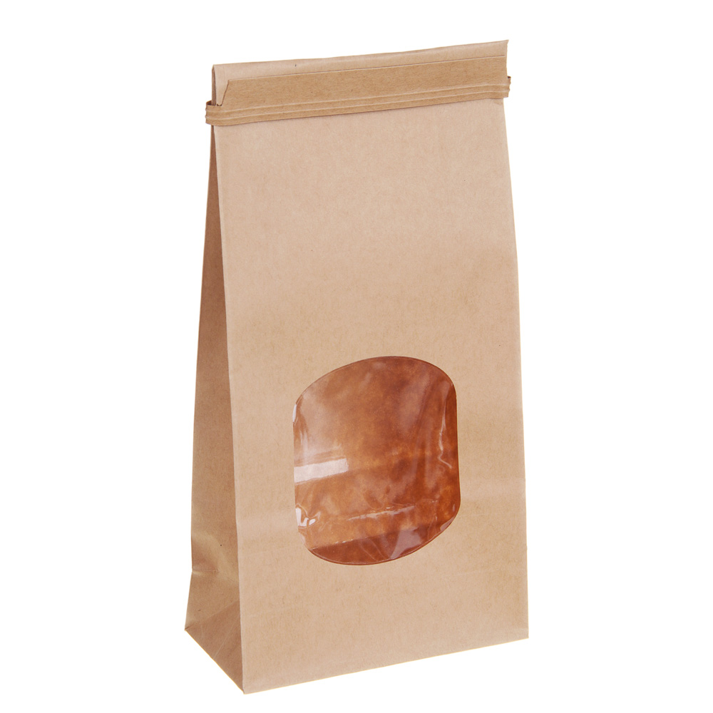 Набор пакетов крафт с ПВХ окном и замком, 20 шт, 12x25x6 см - #1