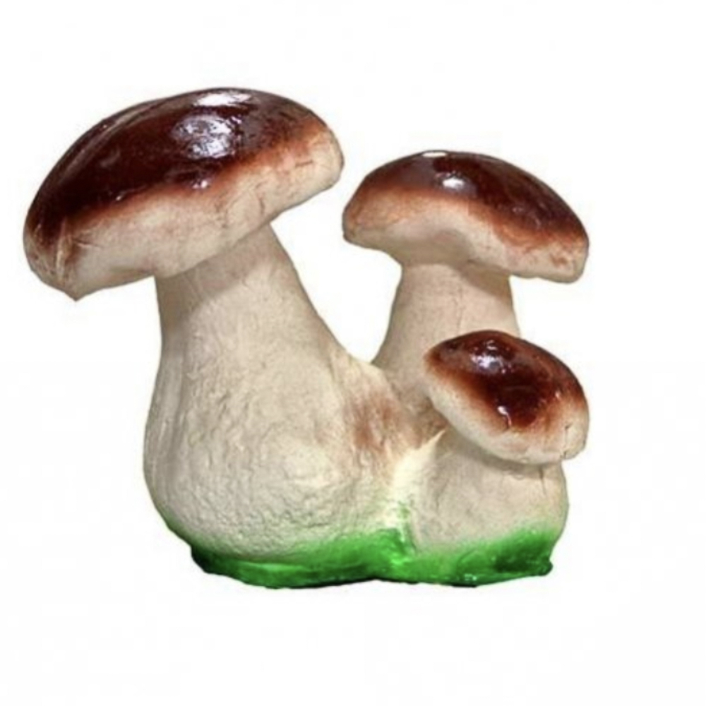 Фигура садовая "Гриб-боровик Тройной" 15х19см, гипс - #1