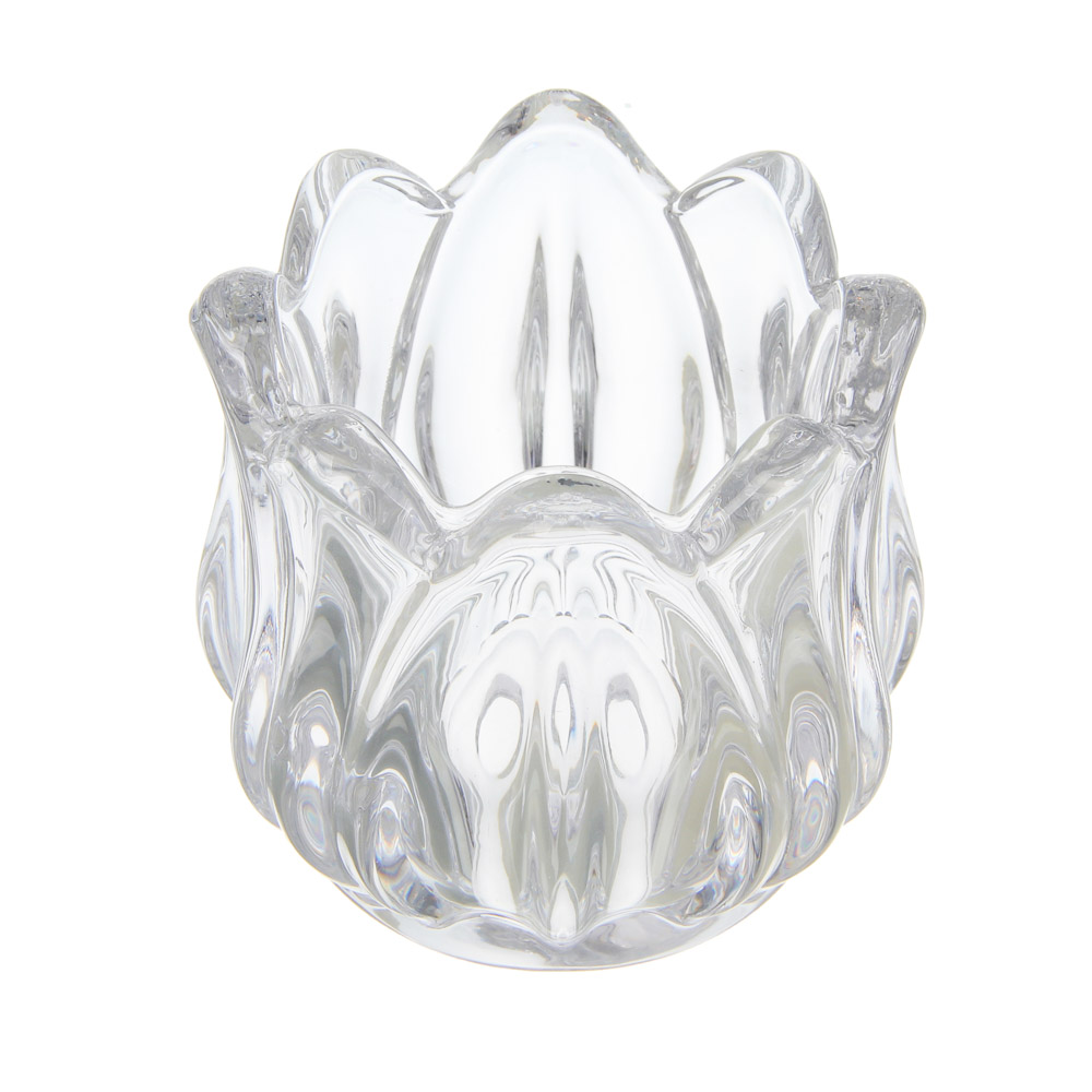Подсвечник тм LADECOR "Цветок тюльпана" стеклянный, 7x7x6,7 см - #2