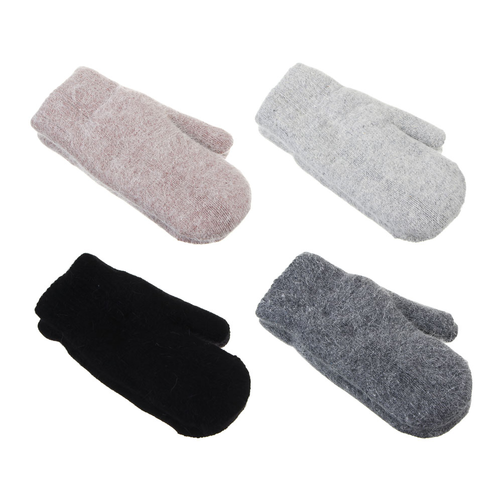 GALANTE Варежки, р.18-20, 20%ангора, 15%шерсть, 15%акрил, 12%нейлон, 38%полиэст, цв.в ас-те, ОЗ25-14 - #1