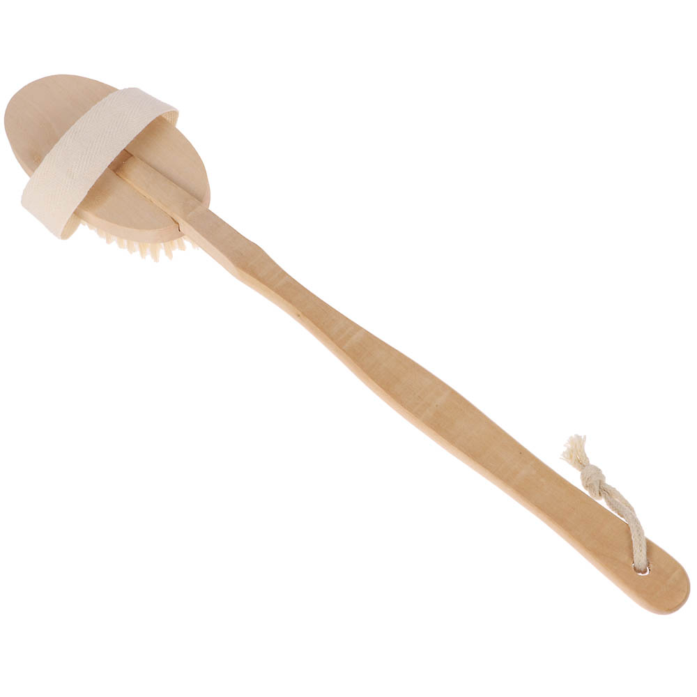 Щетка для тела с натур. щетиной на съёмной деревянной ручке, 41см, 1 цвет - #1