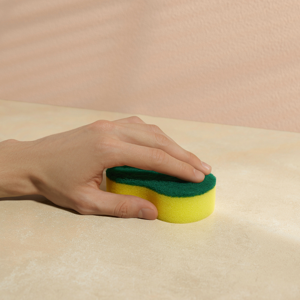 VETTA Губка бытовая с чистящим слоем 3 шт "Фигурная", 7х10,5х2,5см - #3