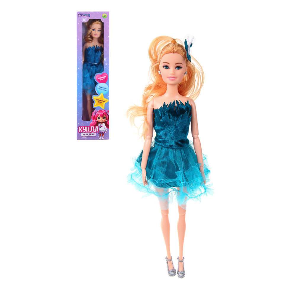 ИГРОЛЕНД Кукла нарядная шарнирная, 29 см, PP, PVC, полиэстер, 8х4х32 см, 4 дизайна - #1