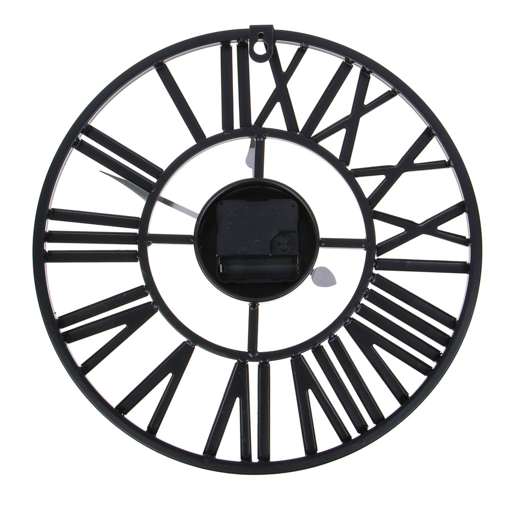 LADECOR CHRONO Часы настенные, круглые, 30x30x3,5 см, металл, цвет черный - #3