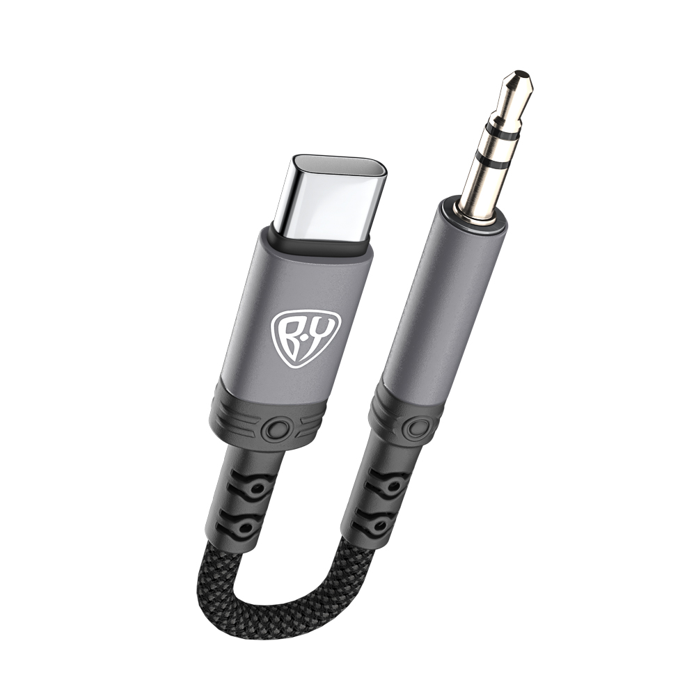 Аудиокабель Type С-AUX (M) 3.5мм mini jack 4pin BY SoundCore, 1.2 м, позолоченный, нейлон, черный - #5