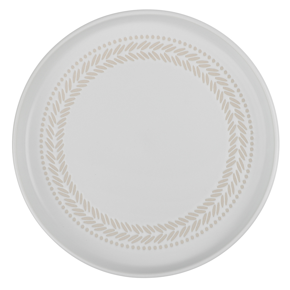 Тарелка закусочная 20см, тм MILLIMI Треция белый, керамика - #1