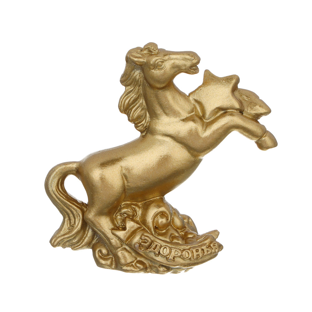 СНОУ БУМ Фигурка лошадки 7x4x7 см, золото, полистоун, 4 вида - #2