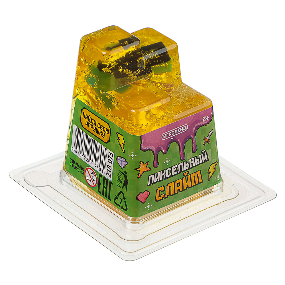 ИГРОЛЕНД Игрушка для детей из полимерных пластичных масс, "Пиксельный Слайм" 150 мл, с фиг., 4 диз. - #5