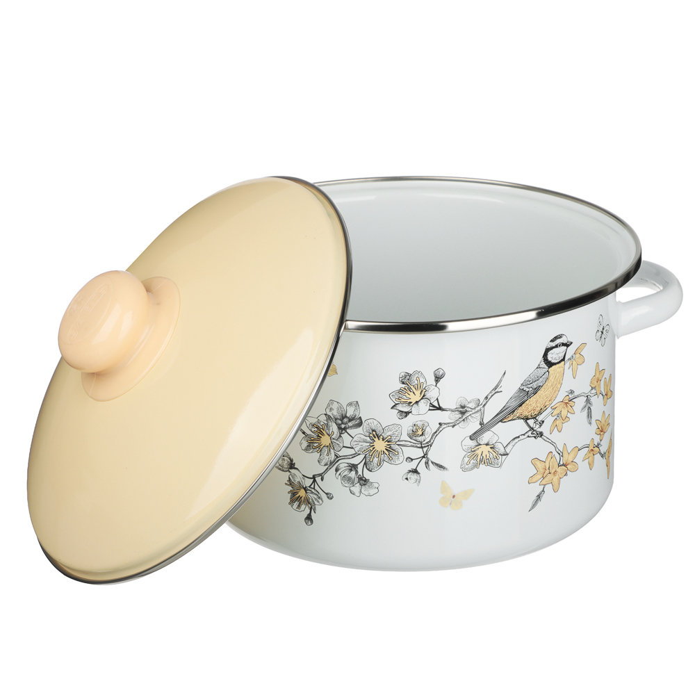 Люмен Кастрюля эмалированная 3л, индукция - #4