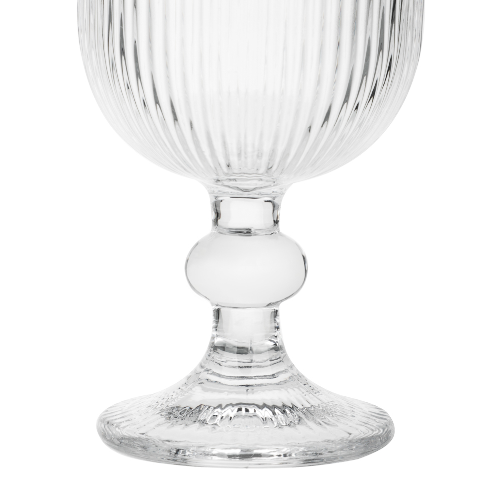 MILLIMI Бокал для вина Грея, 240мл, стекло, прозрачный, рифленый - #4