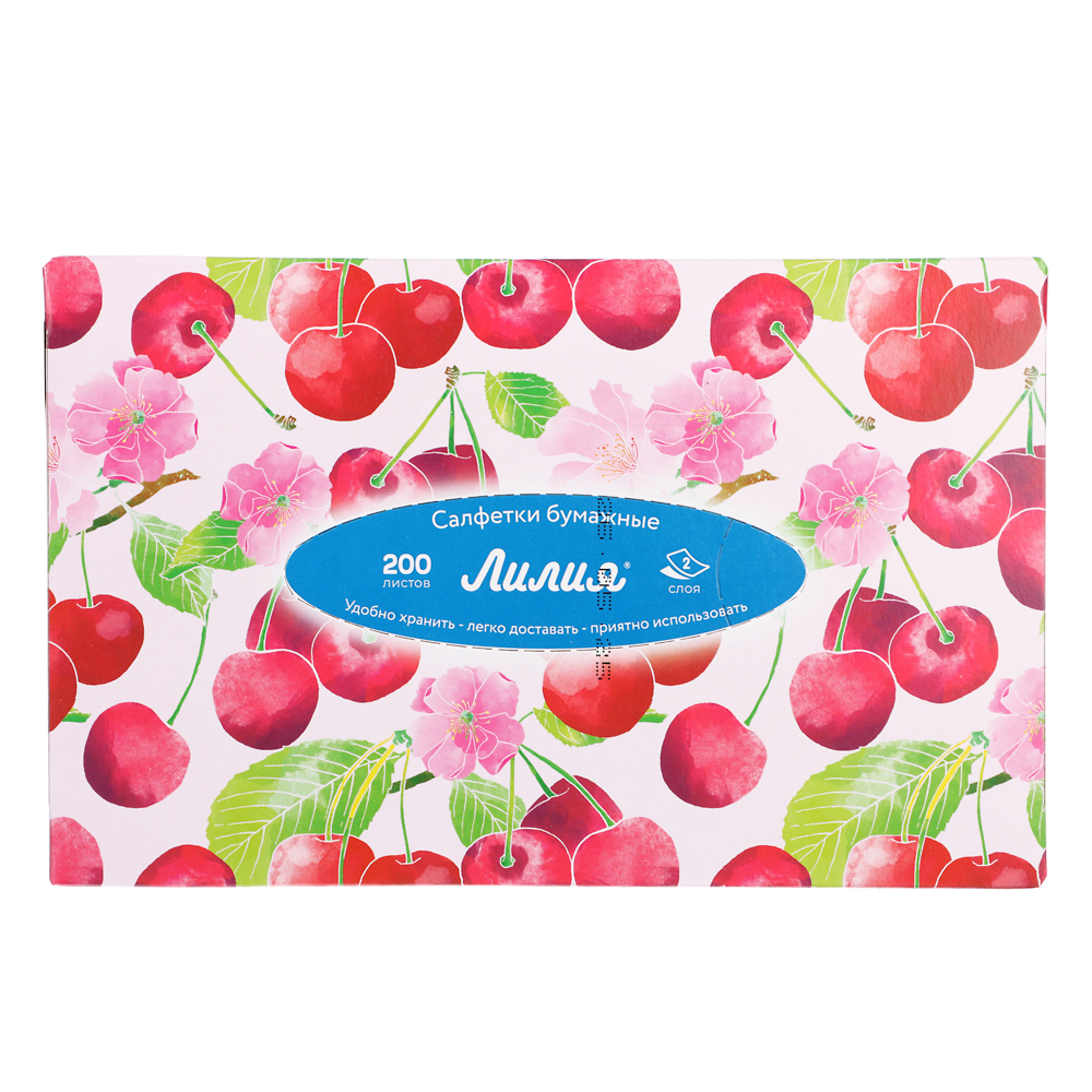 Салфетки бумажные двухслойные Лилия non-stop, 4 дизайна, 200л - #8