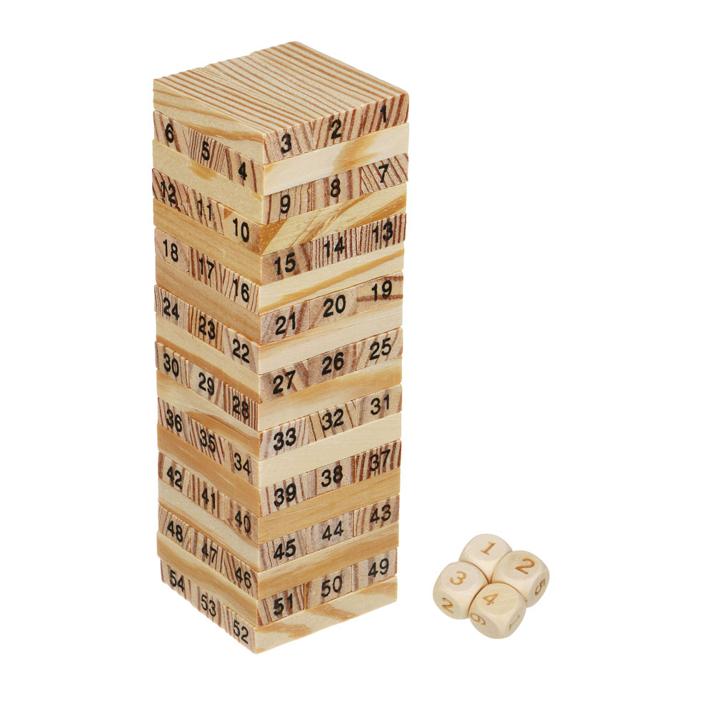 ИГРОЛЕНД Настольная игра "Падающая башня", дерево, 5,5х5,5х18,5см - #4