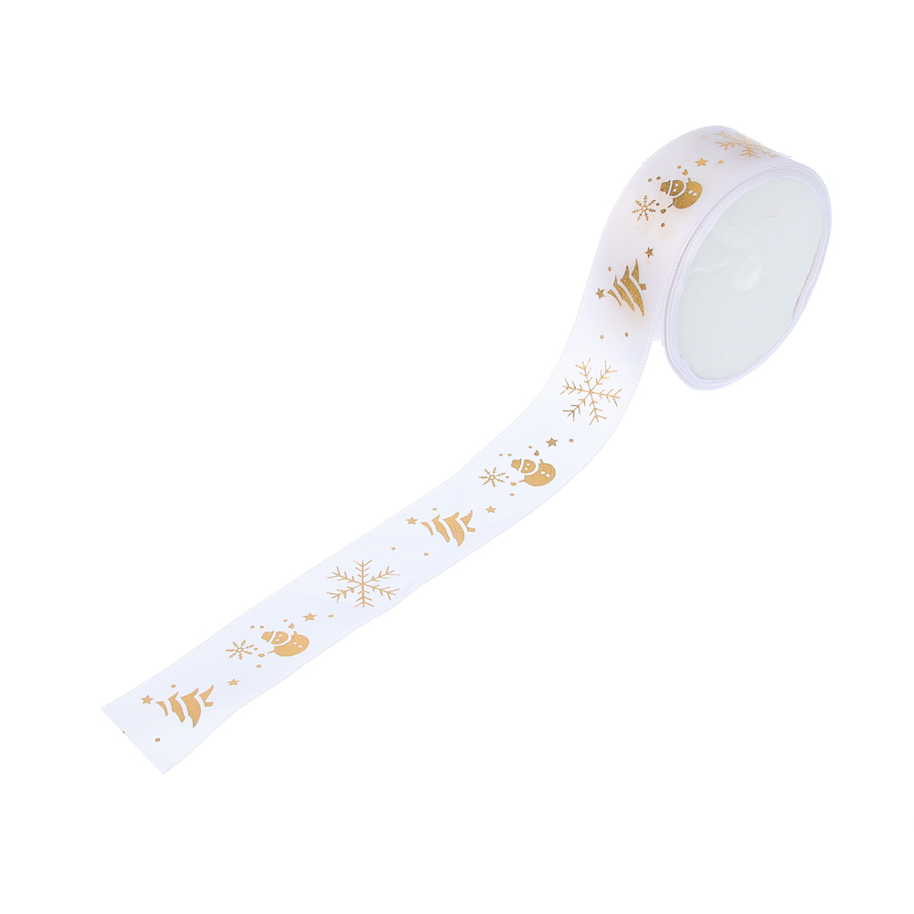 Лента для подарков новогодняя, 2,5 см x 2,7 м, полиэстер, арт.3, 6 диз. - #3